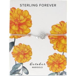 SHINE by Sterling Forever Sterling Silver Birth Flower Bolo Bracelet - 1 of 2