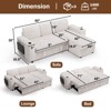 Vipbear Sleeper Sofa Bed,Convertible Sectional Sofa Couches for Living Room,Pull Out Couch Bed with Reversible Storage Chaise| Large Arm Storage - 2 of 4