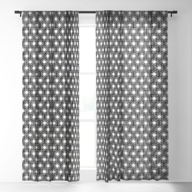 Schatzi Brown Mila Sun Black Single Panel Sheer Window Curtain - Deny Designs, 2 of 7