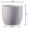 Tierra Garden 6.3" Matte Ceramic Basel Fashion Indoor Pot - 2 of 4