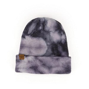 Britt's Knits Womens Mantra Soft Winter Tie Dye Knit Warm Cuffed Skull Beanie Hat Cap - 1 of 4
