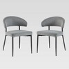 Set of 2 Modern Curved Back Upholstered Dining Chair - Saracina Home - 4 of 4