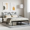 vidaXL Metal Bed Frame with Headboard and Extra Storage Space - Robust and Elegant Steel Construction - 2 of 4