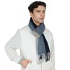 Anna-Kaci Cashmere Feel Winter Scarf Lightweight Striped Tassel Wrap Shawl Scarves for Men - 3 of 4