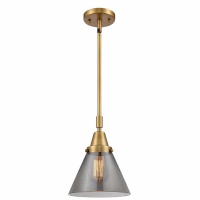 Cone - 1 Light Stem Hung Mini Pendant In Industrial Style-11.13 Inches Tall and 8 Inches Wide