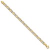 Black Bow Jewelry 5.5mm 14K Two Tone Gold Fancy Anchor Chain Bracelet - 2 of 3