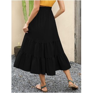 Maternity Dress High Waist Maternity Patchwork Long Skirt - 1 of 4