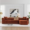 114" Corduroy L-Shape Modular Sectional Sofa with Movable Ottoman, No Assembly Required - 3 of 4
