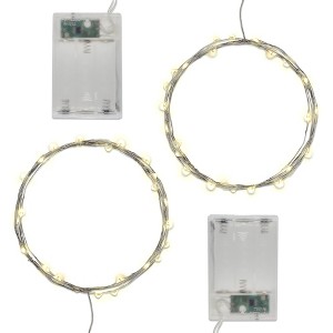 LumaBase Battery-Operated LED Fairy String Lights, Warm White - Set of 2 - 1 of 4
