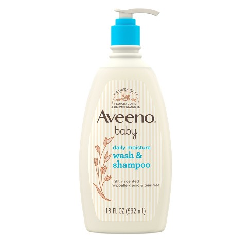 Aveeno Baby Daily Moisture Gentle Body Bath Wash & Shampoo - Lightly  Scented - 18 Fl Oz : Target