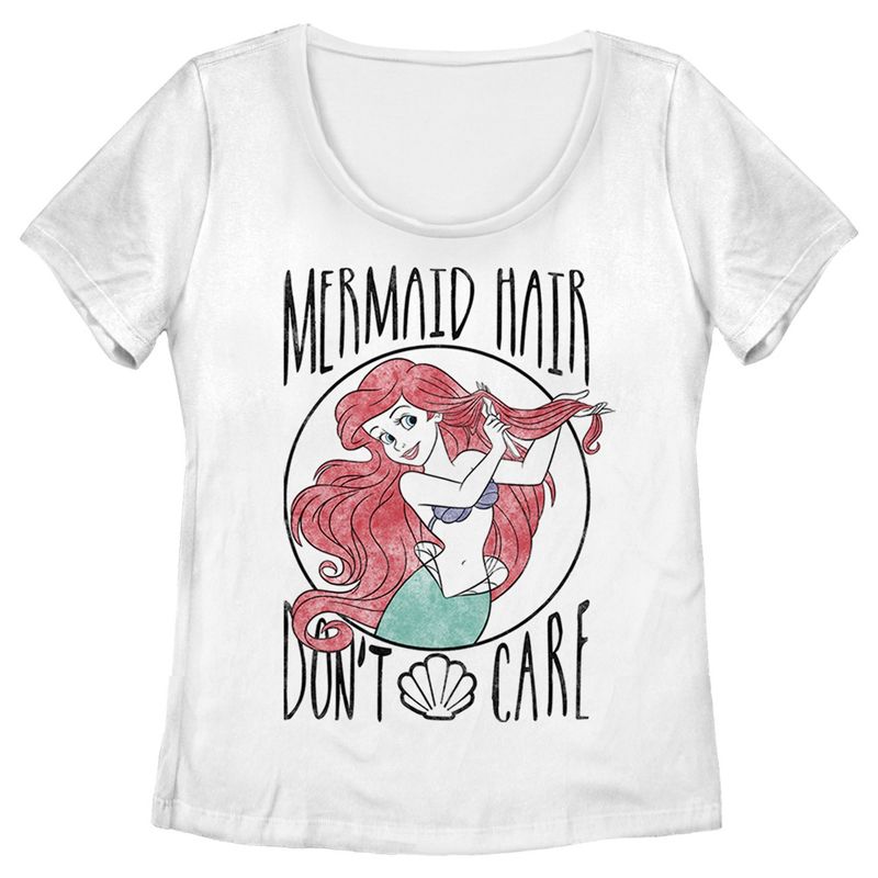 Girl's Disney Princesses The Little Mermaid Ariel Hair Don't Care T-Shirt, 1 of 5