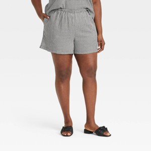 Women's Mid-Rise Linen Pull-On Shorts - A New Day™ - 1 of 3