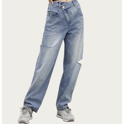 Women's CRISS CROSS CUTOUT JEANS - J.ING