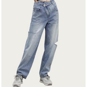 Women's CRISS CROSS CUTOUT JEANS - J.ING - 1 of 2