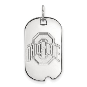 Black Bow Jewelry 10k White Gold Ohio State Buckeyes NCAA Pendant - 1 of 3