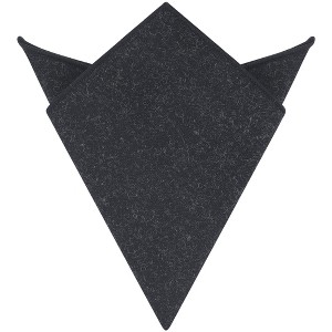 INSPIRE CHIC Men's Woolen blend Embroidered trim Solid Pocket Squares - 1 of 4