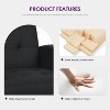 TYBOATLE Accent Chair for Living Room Chairs, Fabric Tufted Upholstered Arm Chair, Comfy Upholstered Reading Accent Chairs Side Chair, Black - 3 of 4