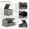 Sapphtopaz Patio Furniture Set Rattan Loveseat Sectional Lounge Couch with Cushions and Ottoman Rectangular Coffee Table for Backyard, Terrace - 2 of 4