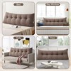 Soft Wedge Teddy Velvet Headboard Pillow w/ Side Pocket - PP Cotton Filled, Triangular Backrest Cushion for Dorm Bed - 2 of 4