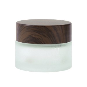 Unique Bargains Elegant Frosted Cream Glass Bottle for Bathroom 1 Pc - 1 of 4