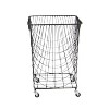 Square Industrial Metal Storage Cart Black CosmoLiving by Cosmopolitan: No Assembly, Iron Frame, Swivel Caster Wheels, Indoor Use - 2 of 4
