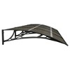 vidaXL Door Canopy Gray and Transparent 39.4 in.x31.5 in. Polycarbonate - 4 of 4