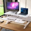 Mount-It! Electric Adjustable Stand Up Desk Converter | 38 in. Wide Tabletop Motorized Standing Desk Riser w/ Keyboard Tray Fits Monitors | White - 2 of 4