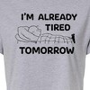 Women's - Peanuts - Tired Tomorrow Cropped Graphic T-Shirt - 2 of 4