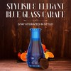 Elle Decor Color Glass Carafe with Wood Lid, Leak-Proof Glass Pitcher for Water, Juice, Mimosa Bar, Iced Tea,1 Liter, Dishwasher Safe - 2 of 4