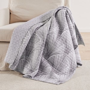 Wexford Grey Quilted Throw -  Levtex Home - 1 of 4