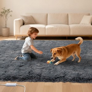 Wireless Heated Rug, Soft Electric Warming Carpet with 6 Heat Levels & 10-Hour Auto Off, Cozy Plush Floor Mat for Bedroom, Living Room & Cold Feet - 1 of 1