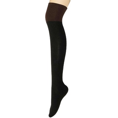 Wrapables Women's Two-Tone Knee High Boot Socks - image 5