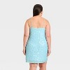 Women's Sequin Mini Shift Dress - A New Day™ Light Blue - 2 of 3