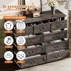 Farmhouse 9-Drawer Dresser, Rustic Vintage Dark Oak Chest with Natural Texture, Spacious Storage Organizer for Bedroom Living Room Hallway - 4 of 4