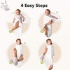 3-Pack Organic Baby Swaddle Sleep Sacks with Knot Hats, Newborn Baby Swaddles Wrap 0-3 Months, Ergonomic Wearable Blanket - 3 of 4