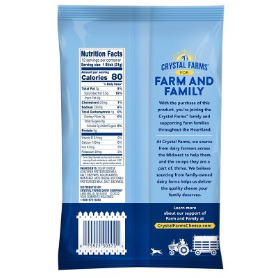 Crystal Farms Marble Jack Snacking Sticks Cheese - 9oz/12ct