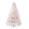 6.5ft Puleo Pre-Lit White Northern Fir Artificial Christmas Tree Clear Lights: Hinged Branches, 400 Incandescent Bulbs - 4 of 4