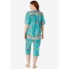 Dreams & Co. Plus Size Capri Lounge Set - 3 of 4