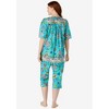 Dreams & Co. Women's Plus Size Capri Lounge Set - image 3 of 4