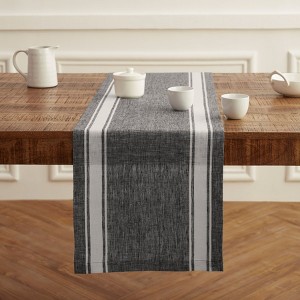 Solino Home Striped Linen Table Runner | Farmhouse Stripe - 1 of 4