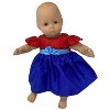 Doll Clothes Superstore Bright Red And Blue Dress Fits 15 Inch Baby Dolls - 2 of 4