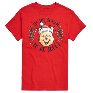 Men's - Winnie the Pooh - Tis The Season To Be Jolly Christmas Short Sleeve Graphic T-Shirt - 1 of 4