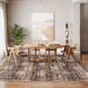 5x7 Washable Boho Vintage Area Rug - Soft Non Slip Stain Resistant Rug for Living Room Bedroom Entryway Dining Room Kitchen Brown & Coffee - 3 of 4