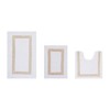 Hotel 3 PC Bath Rug 100% Premium Cotton Tufted Weave Two Tone Reversible Bathroom Rug, Super Soft Absorbent, Machine Washable Bath Mat - 2 of 4