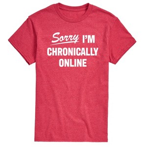 Men's - Instant Message - Sorry I'm Chronically Online Short Sleeve Graphic T-Shirt - 1 of 4