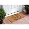 HomeRoots 17" X 29" Natural and Black Coir Home Sweet Home Outdoor Door Mat - 2 of 3