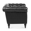 39" PU Leather 1-Seater Sofa with High-Density Cushion and Wood Legs - 4 of 4