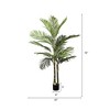 Zeus & Ruta Artificial Golden Cane Palm Tree with Black Plastic Pot for Indoor Outdoor Decoration, 1pc/Set - 4 of 4