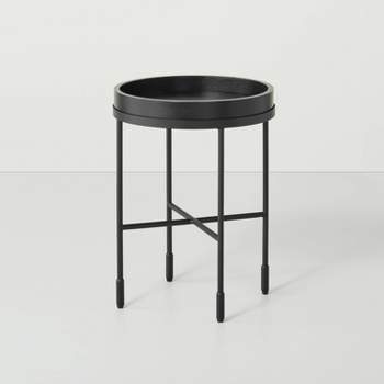 Wood & Metal Accent Side Table - Black - Hearth & Hand™ with Magnolia
