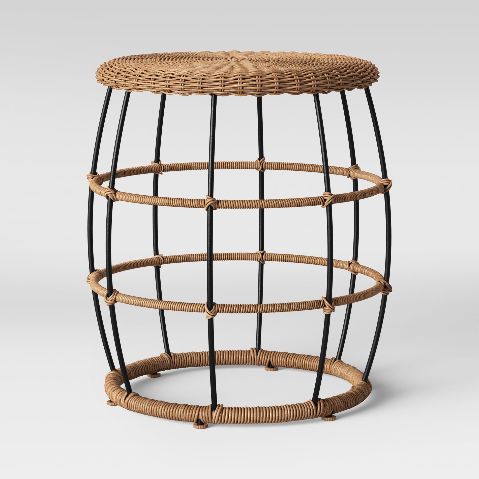 Southport Patio End Table Black/Brown - Threshold™